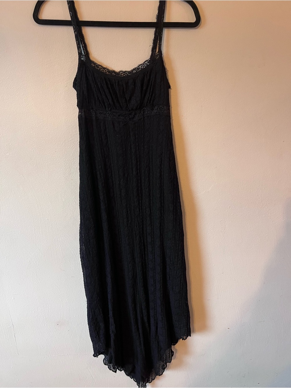 Urban Outfitters Black Lace-Trim Maxi Dress